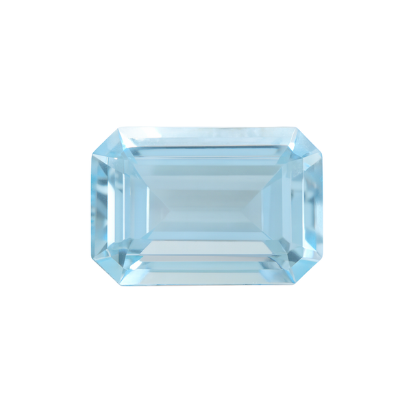 Emerald Shape Aquamarine - March Birthstones