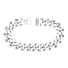 Finished Men's Cuban Curb Bracelet in Sterling Silver Rhodium Finish (7.30 mm - 20.00 mm)