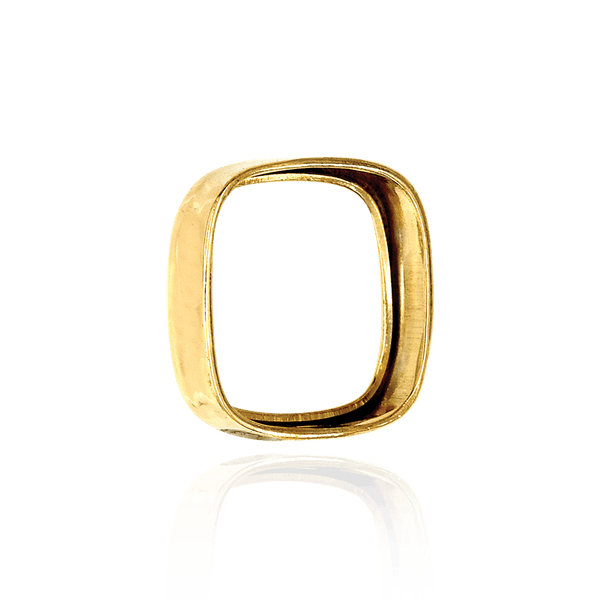 Cushion Low Bezels in 14K Gold (12.00 x 12.00 mm - 16.00 x 14.00 mm)