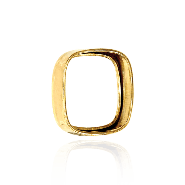 Cushion Low Bezels in 14K Gold (12.00 x 12.00 mm - 16.00 x 14.00 mm)