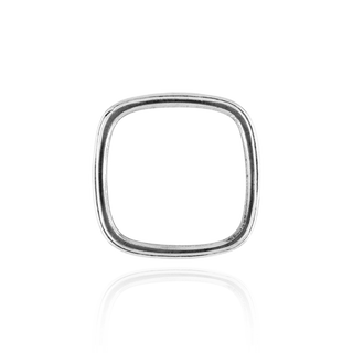 Cushion Low Bezels in Sterling Silver (12.00 x 12.00 mm - 16.00 x 14.00 mm)