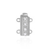 Gold Bayonet Pearl Clasps with Diamonds (12 mm - 18 mm)