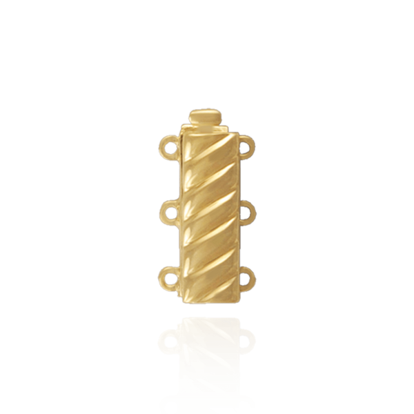 Bayonet Pearl Clasps with Diamond Cut Accents (11 mm - 18 mm)