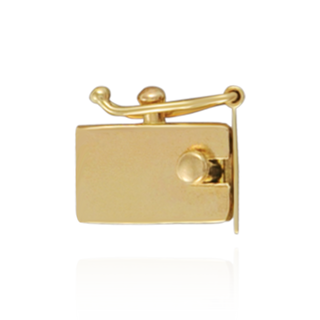 Heavy Box Clasps with Push Button and Safety (6.5 mm - 10 mm)