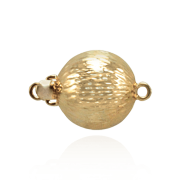 Bead Pearl Clasp with Diamond Cut Surface (9 mm-12 mm)