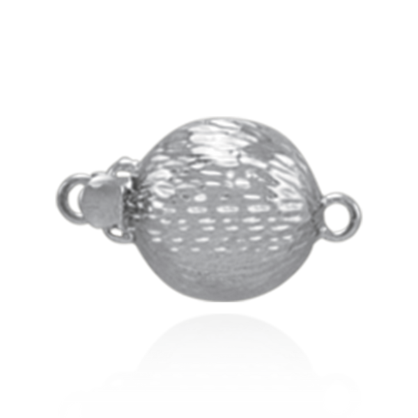 Bead Pearl Clasp with Diamond Cut Surface (9 mm-12 mm)