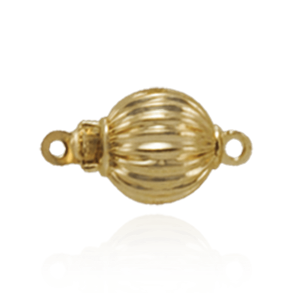 Corrugated Bead Pearl Clasps (6 mm-11 mm)