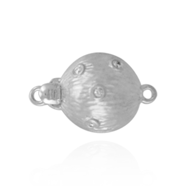 Bead Pearl Clasps with Diamonds (9 mm-12 mm)