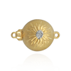 Bead Pearl Clasps with Diamonds in Center (11.5 mm)