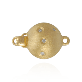 Bead Pearl Clasps with Diamonds (10 mm-12 mm)