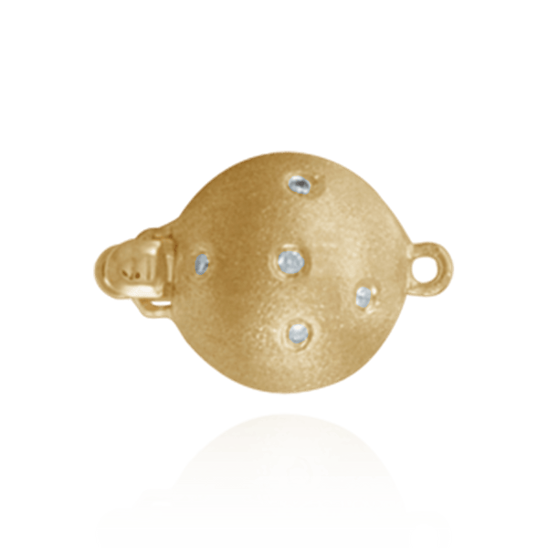 Bead Pearl Clasps with Diamonds (10 mm-12 mm)