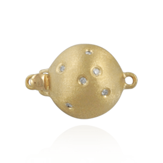 Bead Pearl Clasps with Diamonds (10 mm-12 mm)