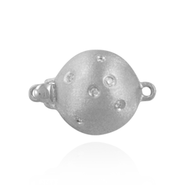 Bead Pearl Clasps with Diamonds (10 mm-12 mm)