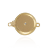 Bead Pearl Clasps with Diamonds in Center (10 mm-14 mm)