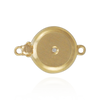 Bead Pearl Clasps with Diamonds in Center (10 mm-14 mm)