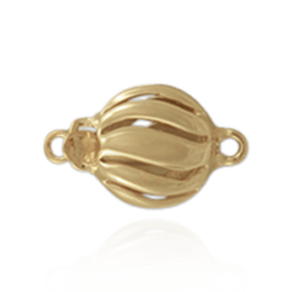 Bead Pearl Clasp with Swirl Design (13 mm)
