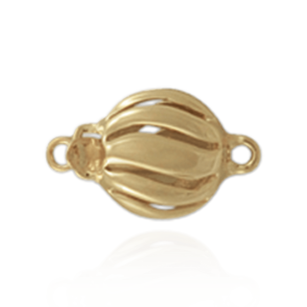 Bead Pearl Clasp with Swirl Design (13 mm)