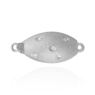 Oval Bead Clasps with Diamonds (19 mm)