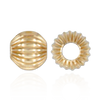 Straight Corrugated Round Beads in Gold Filled (4 mm - 7 mm)