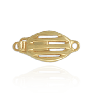 Oval Bead Pearl Clasp with Open Design (16 mm)