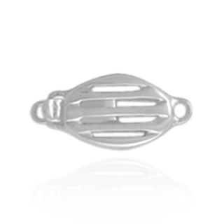 Oval Bead Pearl Clasp with Open Design (16 mm)