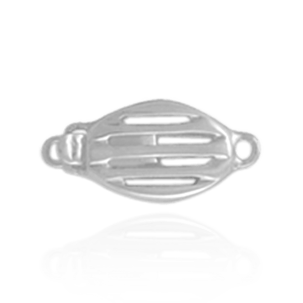 Oval Bead Pearl Clasp with Open Design (16 mm)