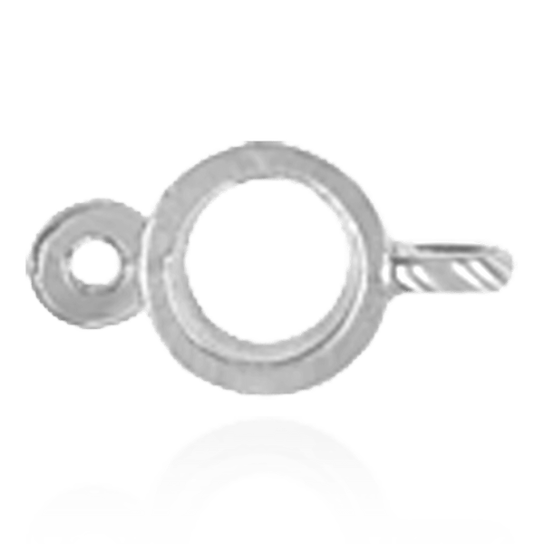 Round Bezel with Rings in Sterling Silver (2.50 mm - 4.00 mm)