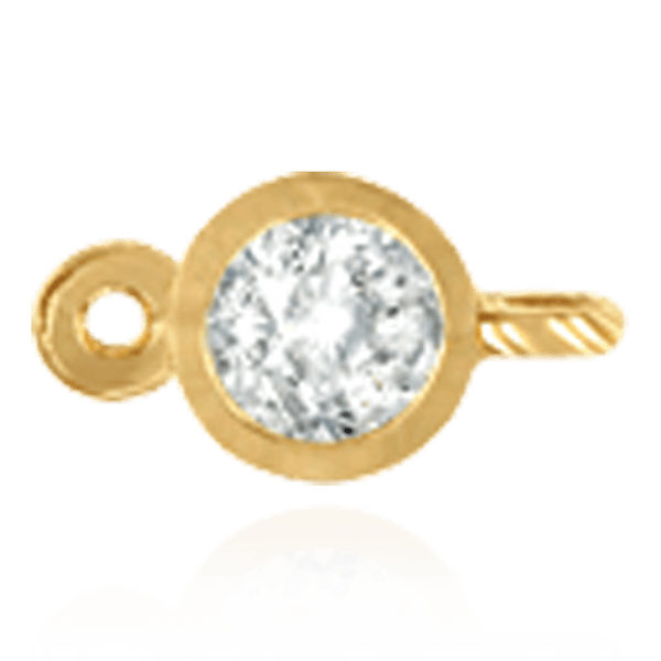 Round Bezel with Rings in 14K Gold (2.50 mm - 4.00 mm)