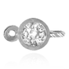 Round Bezel with Rings in Sterling Silver (2.50 mm - 4.00 mm)