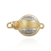 Bead Pearl Clasps with Diamond Accents (10 mm-12 mm)