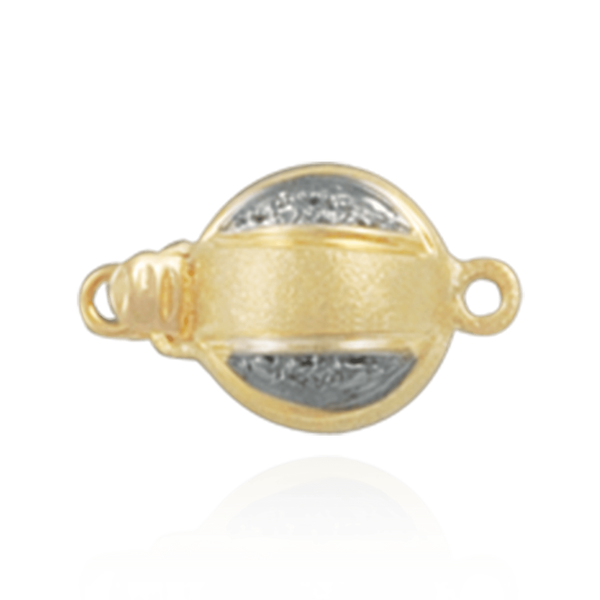 Bead Pearl Clasps with Diamond Accents (10 mm-12 mm)