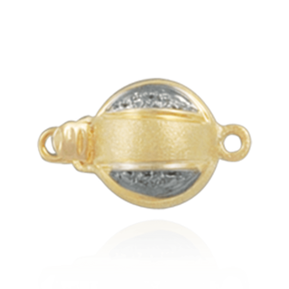 Bead Pearl Clasps with Diamond Accents (10 mm-12 mm)