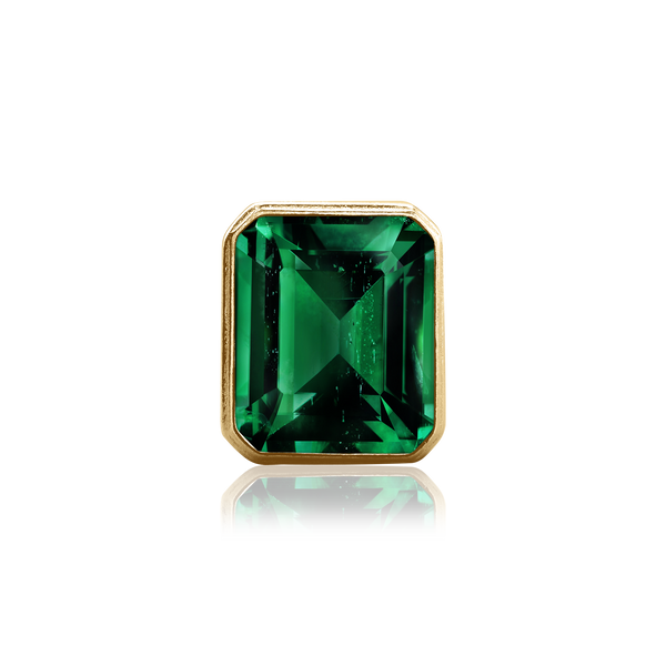 Emerald Bezel with Beaded Detail in 14K Gold (5.75 x 3.75 mm - 11.50 x 9.60 mm)