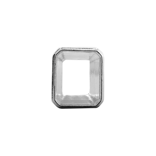 Emerald Bezel with Beaded Detail in Sterling Silver (5.75 x 3.75 mm - 11.50 x 9.60 mm)