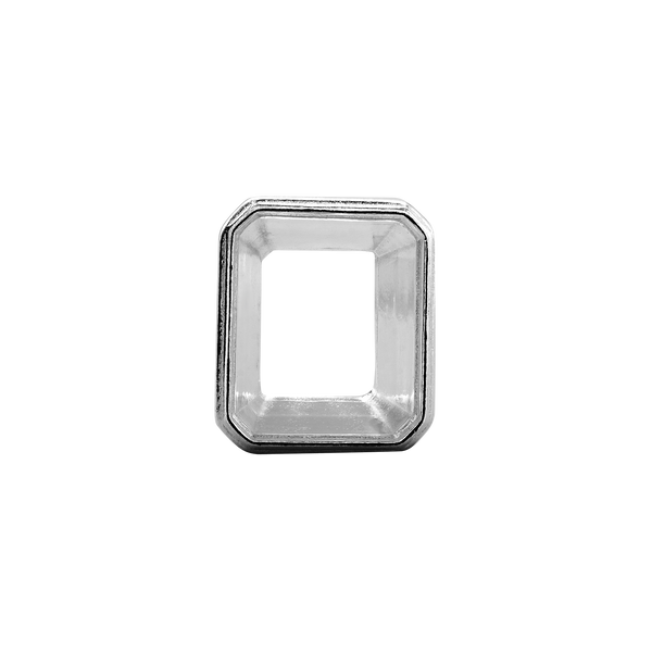 Emerald Bezel with Beaded Detail in Sterling Silver (5.75 x 3.75 mm - 11.50 x 9.60 mm)