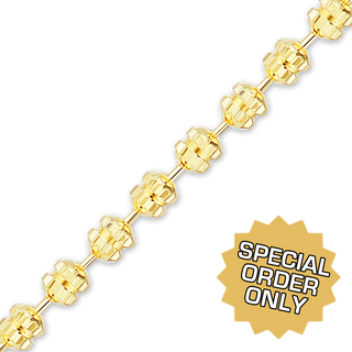 Special Order Only: Bulk / Spooled Diamond Cut Fancy Bead Chain in 14K and 18K Gold