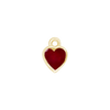 Diamond or Gemstone Heart Bezel Drop Charm in 14K Yellow Gold