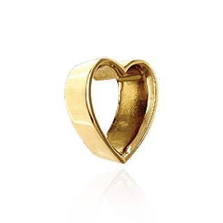 Heart Shape Tapered Bezels in 14K Gold (3.50 x 3.00 mm - 12.50 x 11.00 mm)