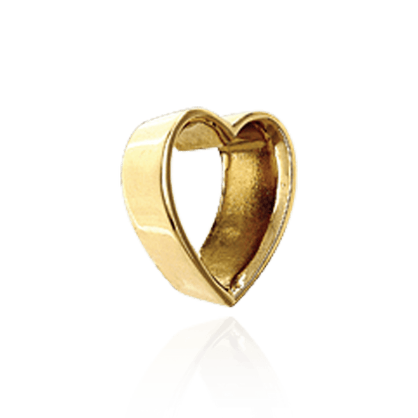 Heart Shape Tapered Bezels in 14K Gold (3.50 x 3.00 mm - 12.50 x 11.00 mm)