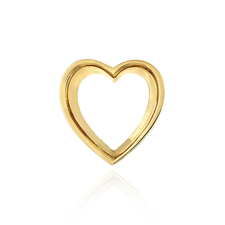 Heart Shape Tapered Bezels in 14K Gold (3.50 x 3.00 mm - 12.50 x 11.00 mm)