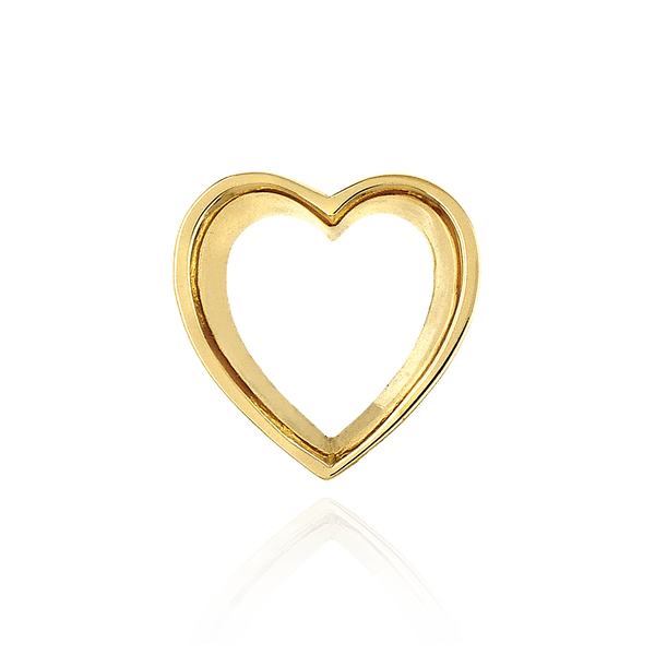 Heart Shape Tapered Bezels in 14K Gold (3.50 x 3.00 mm - 12.50 x 11.00 mm)