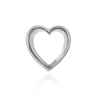 Heart Shape Tapered Bezels in Sterling Silver (3.50 x 3.00 mm - 12.50 x 11.00 mm)