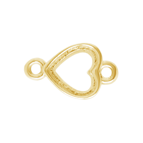 Heart Bezel with Rings in 14K Gold (3.00 mm - 5.00 x 4.50 mm)