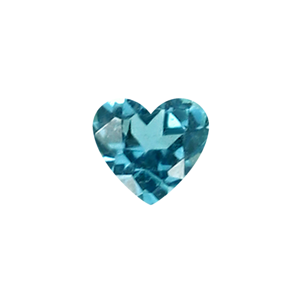 Heart Aquamarine - March Birthstones