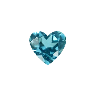 Heart Aquamarine - March Birthstones