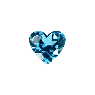 Heart Blue Topaz - December Birthstones