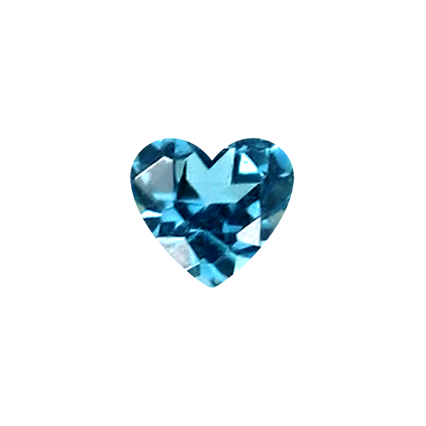 Heart Blue Topaz - December Birthstones