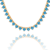 Tennis Necklace with Blue Topaz Stones (December Birthstones) in 14K Gold (1.75 mm - 4.0 mm)