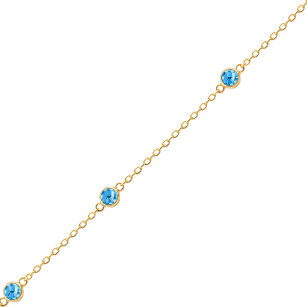 Bulk / Spooled Diamond by the Yard Cable Chain in 14K Yellow Gold (Diamond Bezel: Every 1.5")