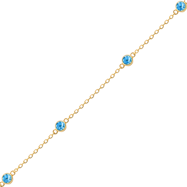 Bulk / Spooled Diamond by the Yard Cable Chain in 14K Yellow Gold (Diamond Bezel: Every 1.5")